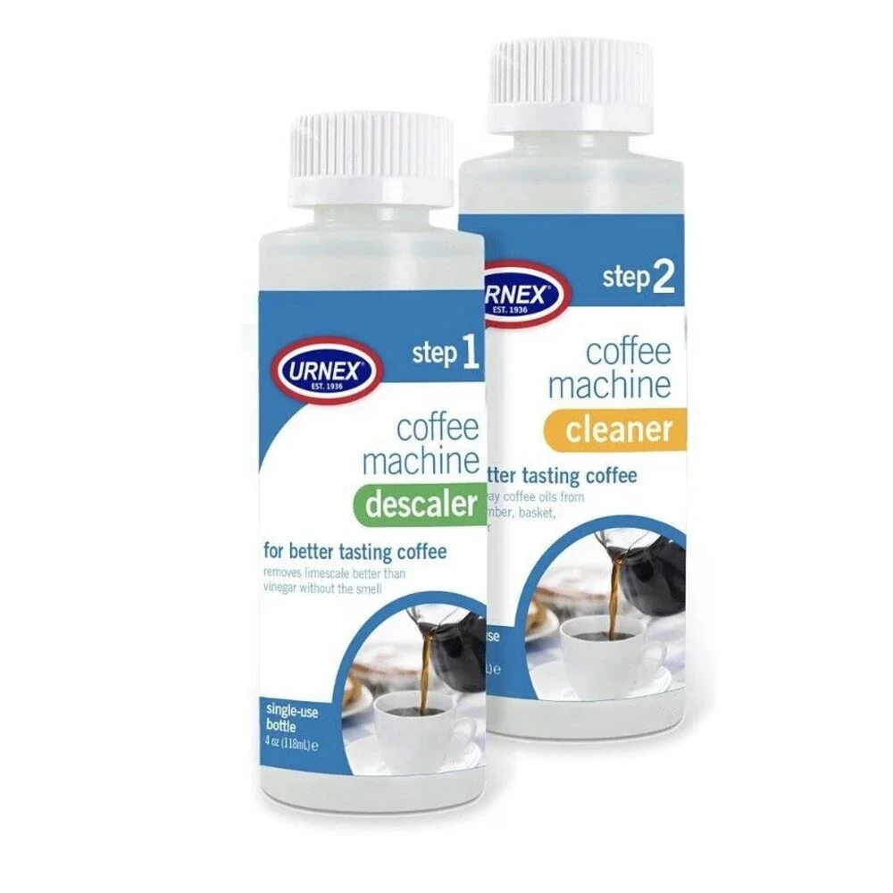 Cleaner Maker Descaler Kit 2 Single Use Bottles Urnex Coffee Professional Home